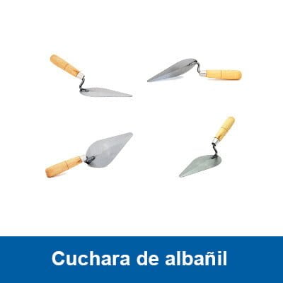Cuchara metálica de albañil multiusos