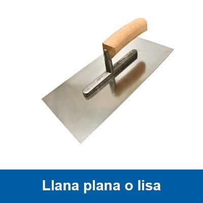 Llana metálica plana para estuco