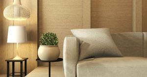 Decoración de interiores en tonos arena, minimalista y elegante