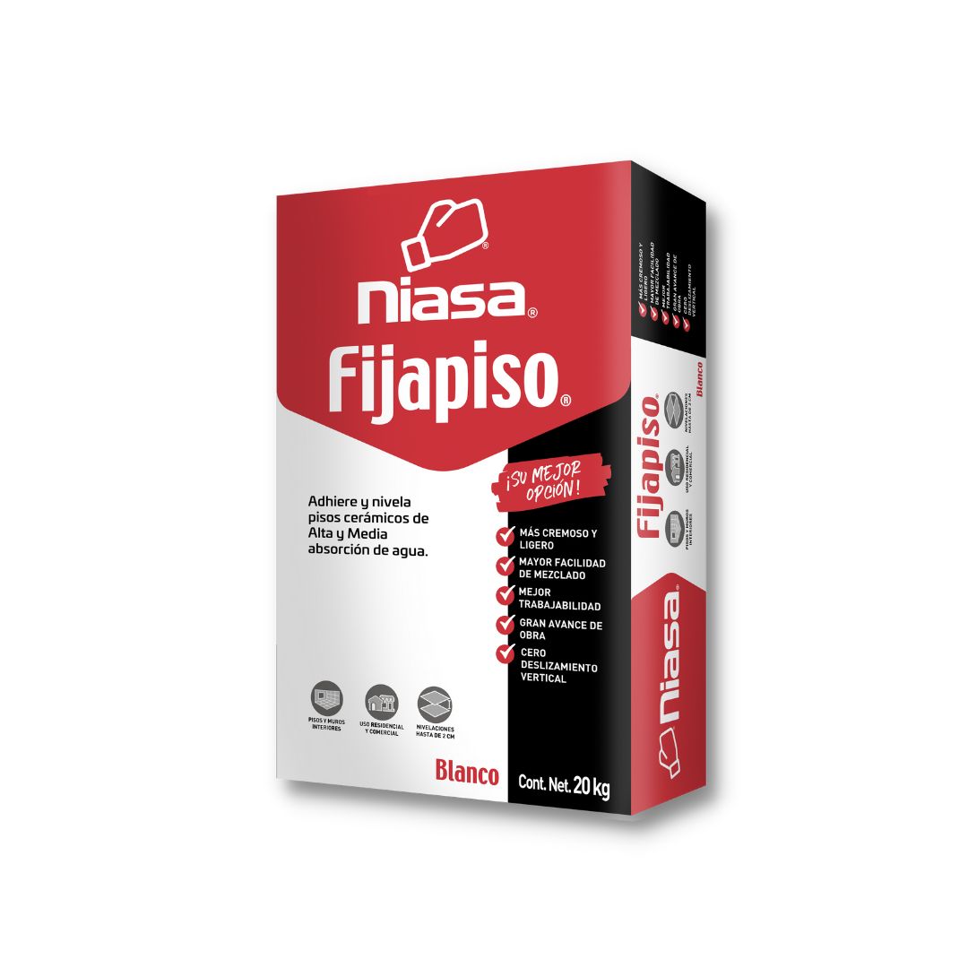 Fijapiso Niasa, es un adhesivo de máxima adherencia y calidad para recubrimientos