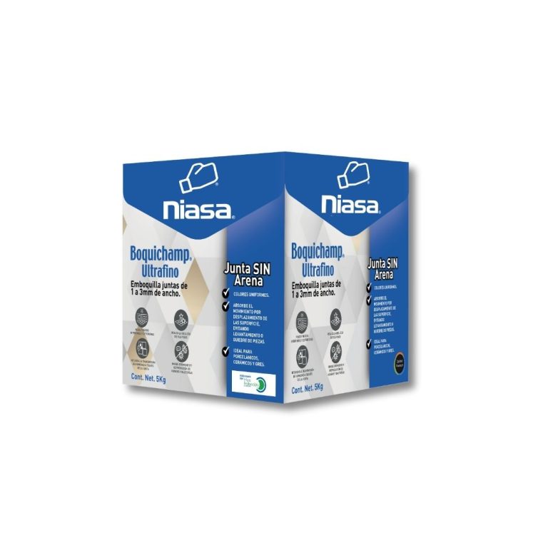 Boquichamp Ultrafino Niasa, emboquillador que embellece y protege de hongos tus pisos y muros
